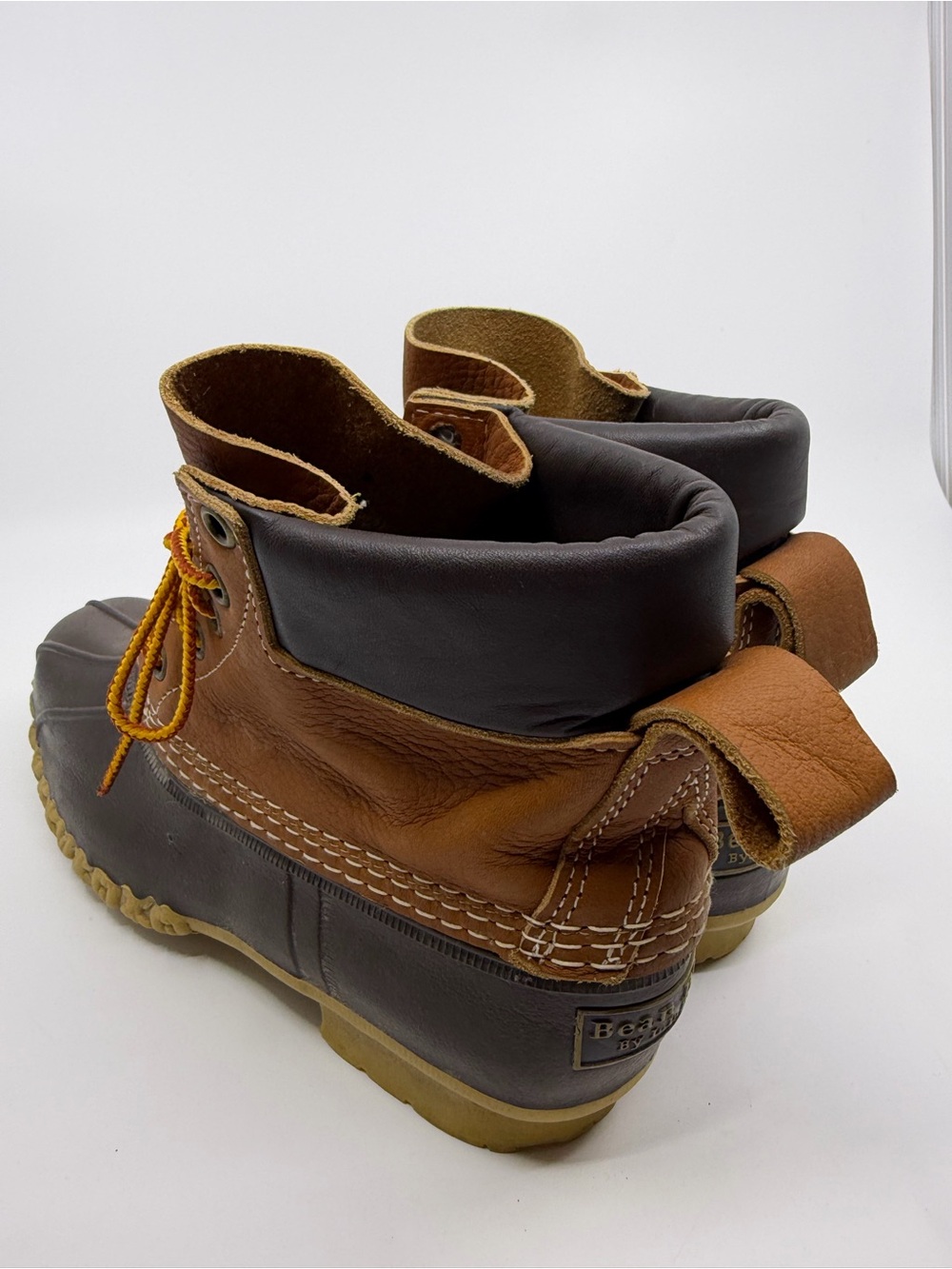 Vintage L.L. Bean Women’s 6" Leather Duck Boots Tan/Brown Size 7M (Style 29306) - Picture 3 of 9